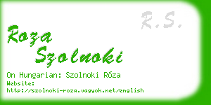 roza szolnoki business card