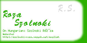 roza szolnoki business card